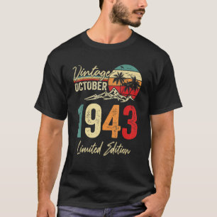 79 Yr Old Vintage October 1943  79th Birthday T-Shirt