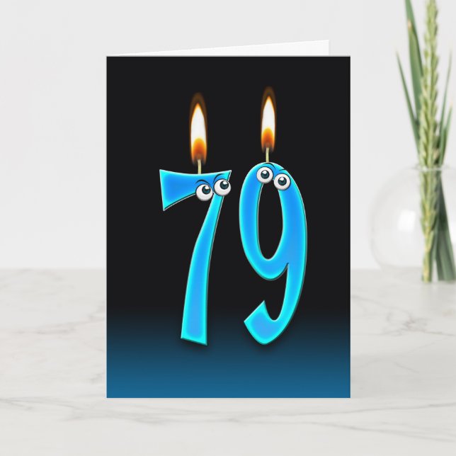 79th Birthday Candles Card (Front)