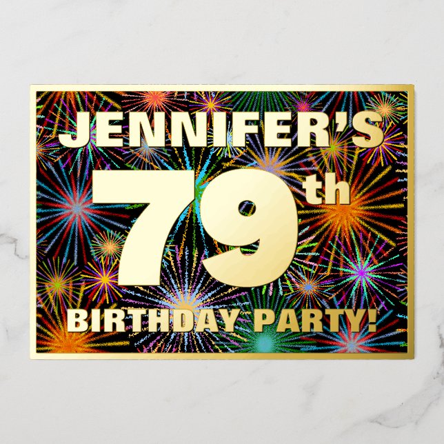 79th Birthday Party — Fun, Colourful Fireworks Loo (Front)