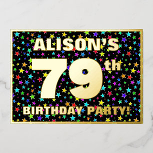 79th Birthday Party — Fun, Colourful Stars Pattern