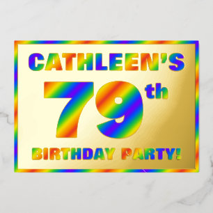 79th Birthday Party — Fun, Rainbow Spectrum “79”