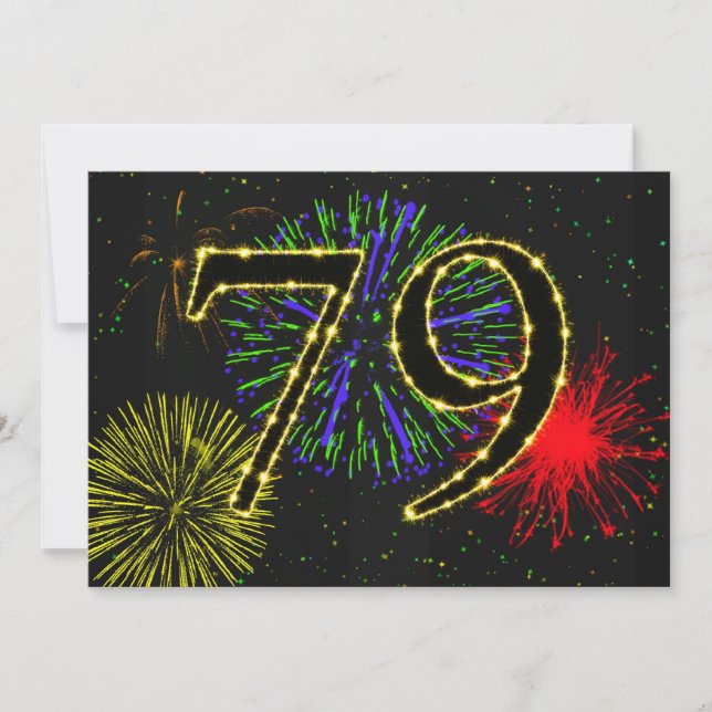 79th birthday party invitate invitation (Front)