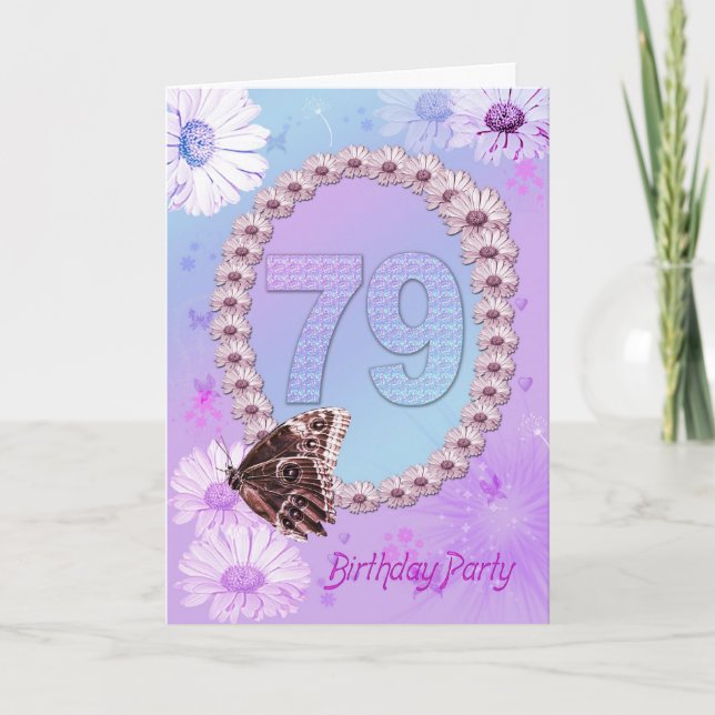 79th Birthday party Invitation (Front)