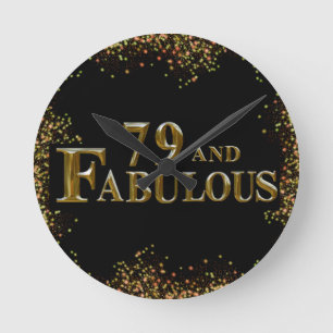 79th Birthday Round Clock