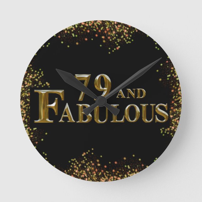 79th Birthday  Round Clock (Front)