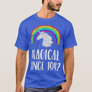 79th birthday, vintage unicorn, Magical since 1942 T-Shirt