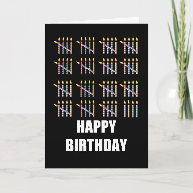 79th Birthday with Candles Card (Front)