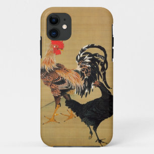 7. 大鶏雌雄図, 若冲 Couple of Chickens, Jak Case-Mate iPhone Case