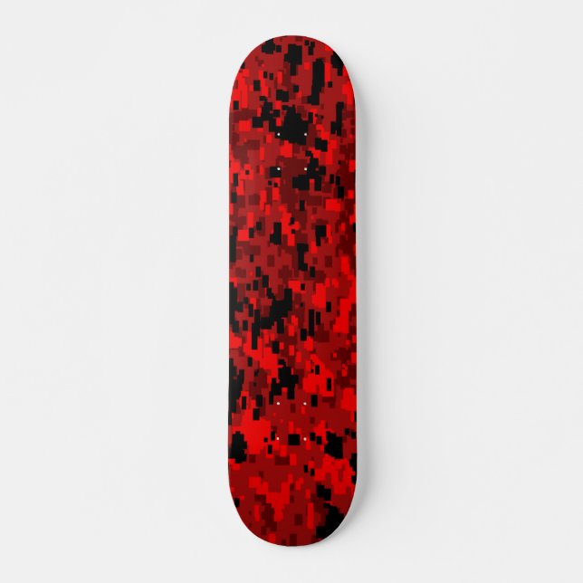 7 3/4 deck. Digital camo/red Skateboard (Front)