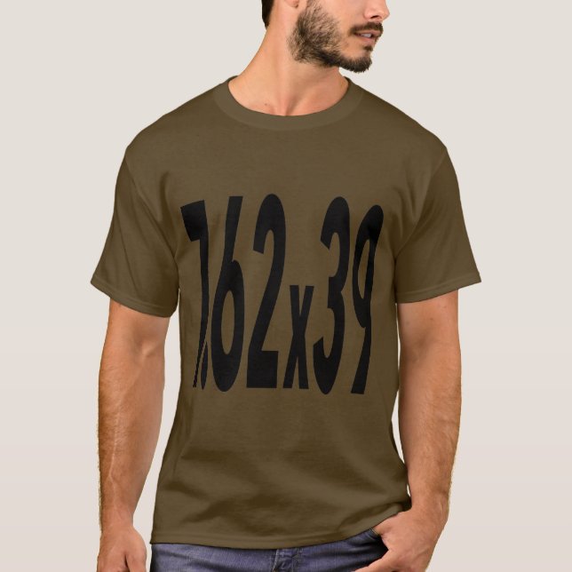 7.62x39 Black T-Shirt (Front)
