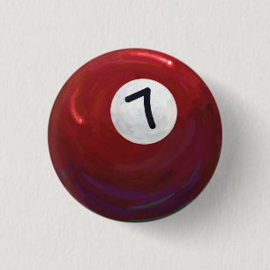 7 Ball 3 Cm Round Badge