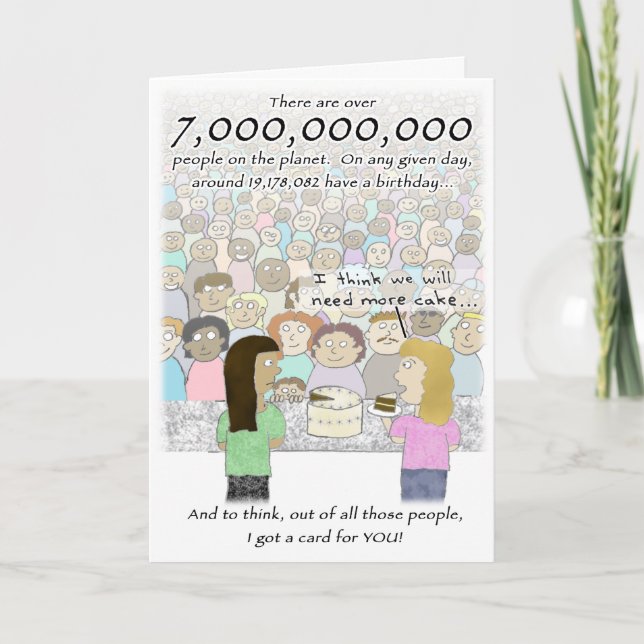 7 Billion People Birthday Card (Front)
