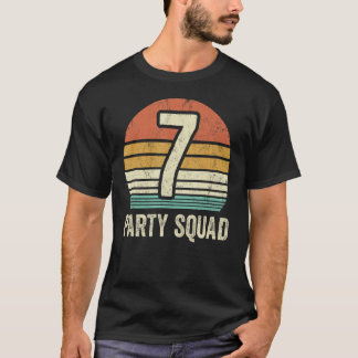 7 Birthday 7 Party Crew Squad 7th Bday Group Birth T-Shirt