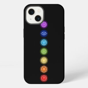 7 Chakra Symbols   Black iPhone 13 Case