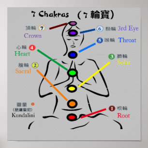 7 Chakras 11x11" Poster