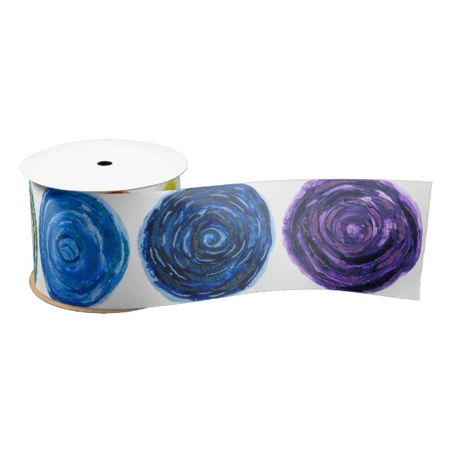 7 Chakras #2 Clearing Artwork Satin Ribbon (Spool)
