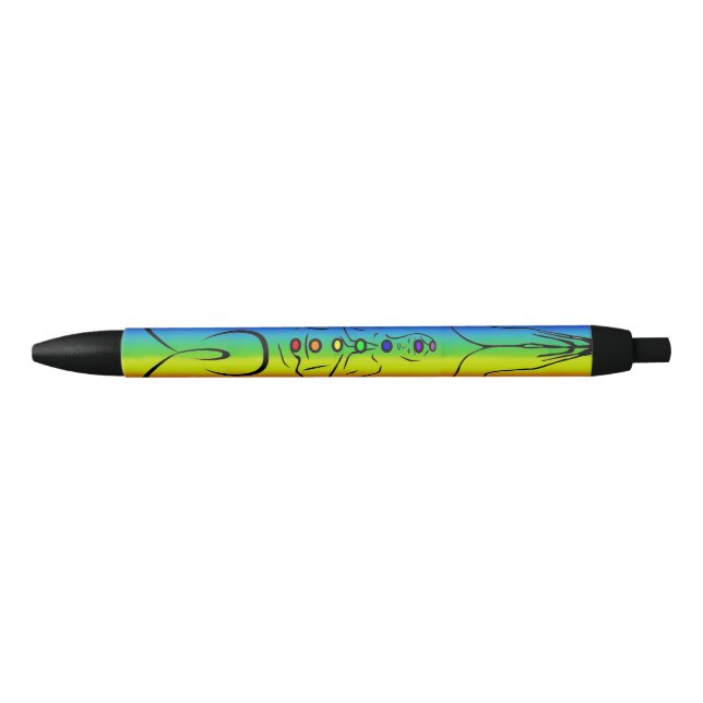 7 Chakras black ink pen (Front)