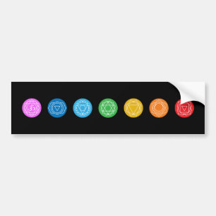 7 Chakras Bumper Sticker