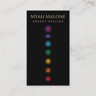 7 Chakras Energy Healer Yoga Coach Business Card