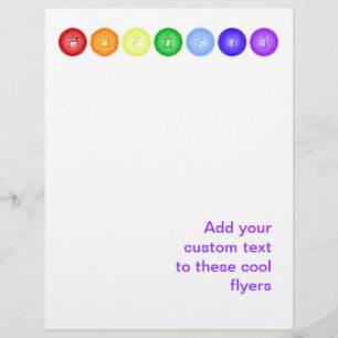 7 Chakras in a Horizontal Line Flyer
