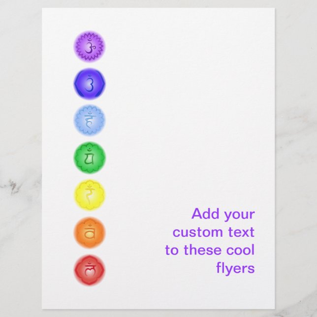 7 Chakras in a Line Flyer (Front)