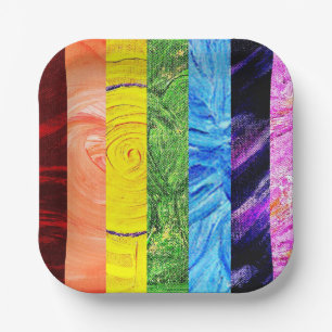 7 Chakras Paper Plate