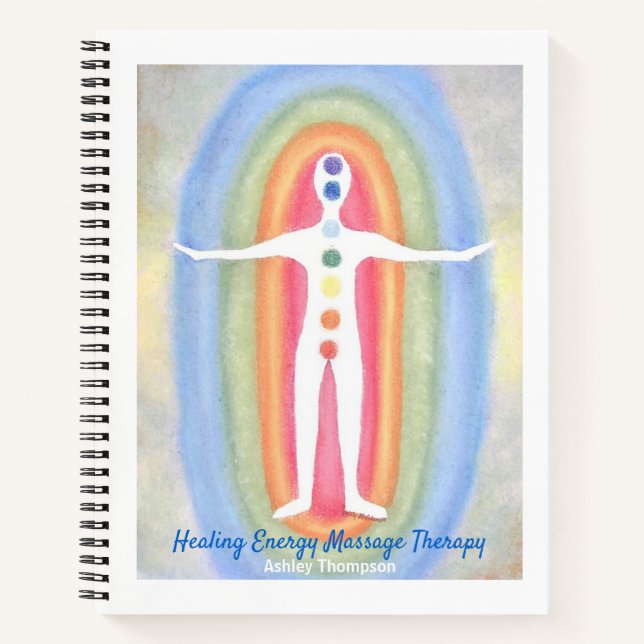 7 Chakras Subtle Energy Body Healing Reiki Massage Notebook (Front)
