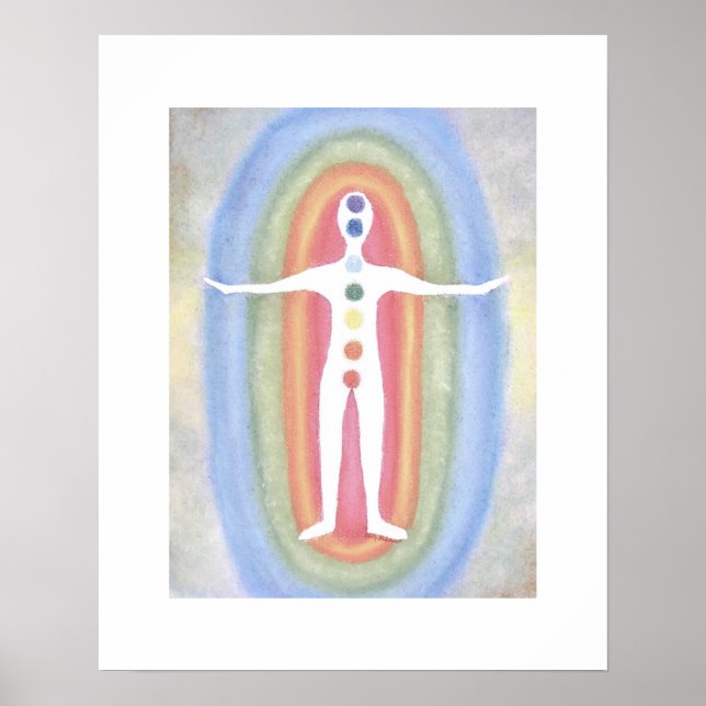7 Chakras Yoga Energy Body Healing Reiki Poster (Front)