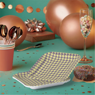 7" Chequered Square Paper Plates