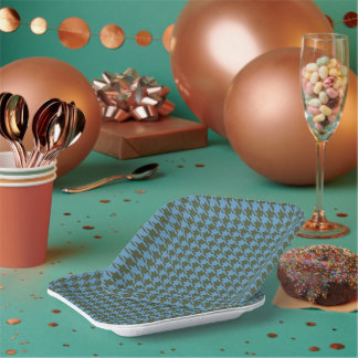 7" Chequered Square Paper Plates