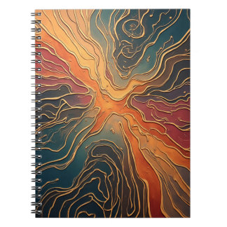 7-Coloful Pattern Spiral Planner Notebook