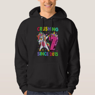7 Crushing It Since 2015 Dabbing Unicorn 7th Birth Hoodie