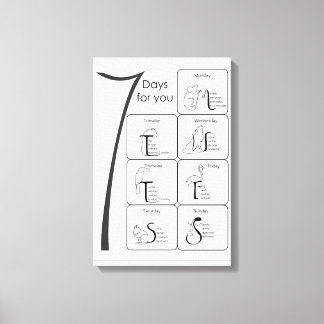 7 days for you canvas print