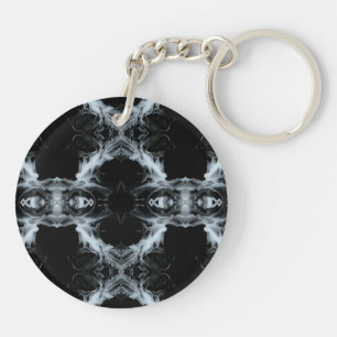 7 Deadly Sins and 7 Contrary Virtues Abstract Art Key Ring