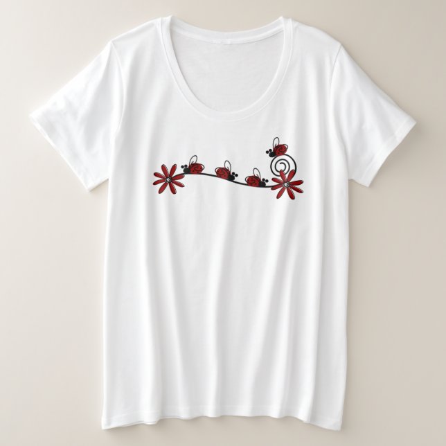 #7 Double sided Pick your size!  Plus Size T-Shirt (Design Front)