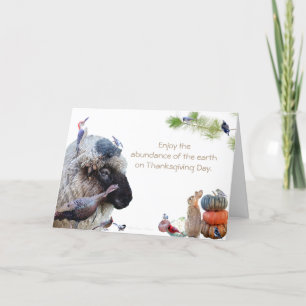 #7 Enjoy the abundance of earth:HappyThanksgiving Holiday Card