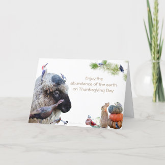 #7 Enjoy the abundance of earth:HappyThanksgiving Holiday Card