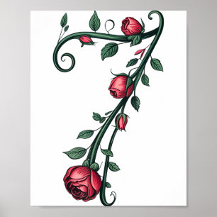 7 Floral 67 Rose Valentines Day Funny Love Matchin Poster