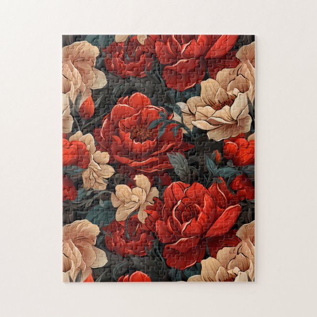 #7 Floral pattern Jigsaw Puzzle (Vertical)