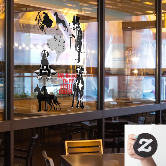 7 Great Dane window sticker (Restaurant Window)