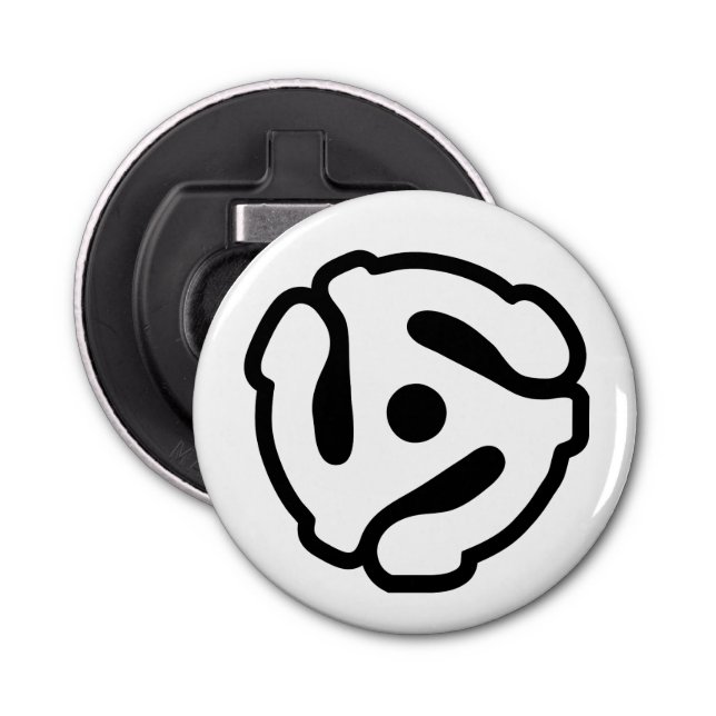 7 inch 45 rpm vinyl adapter insert spindle spider bottle opener (Front)