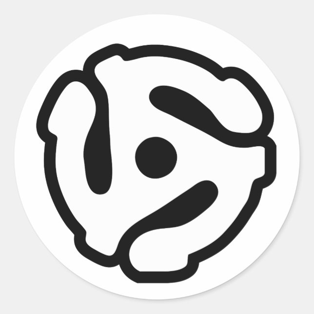 7 inch 45 rpm vinyl adapter insert spindle spider classic round sticker (Front)