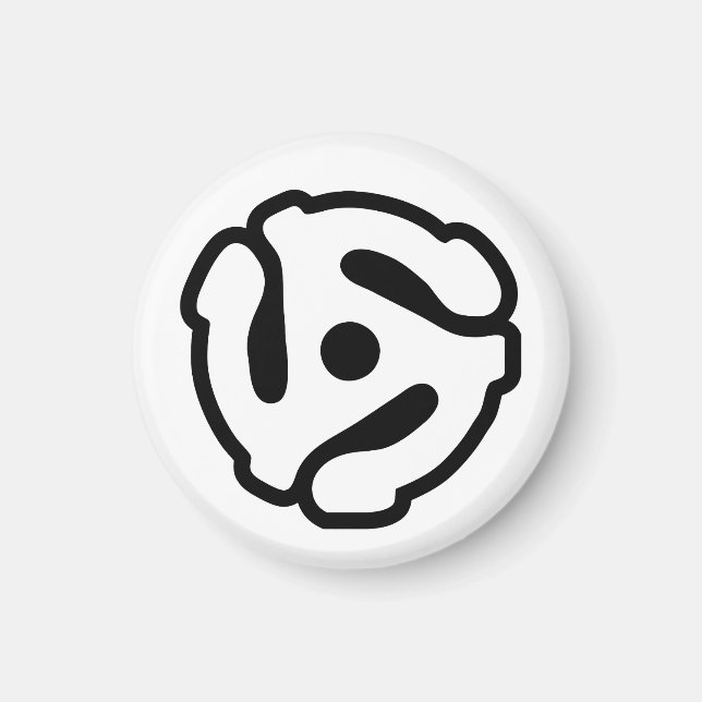 7 inch 45 rpm vinyl adapter insert spindle spider magnet (Front)