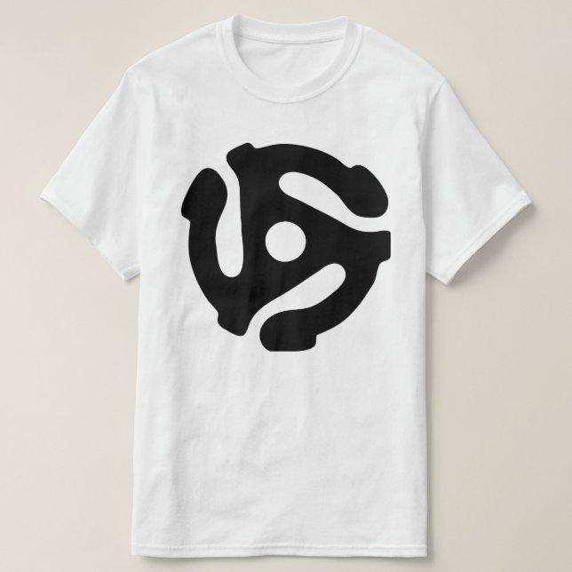 7 inch 45 rpm vinyl adapter insert spindle spider T-Shirt (Design Front)