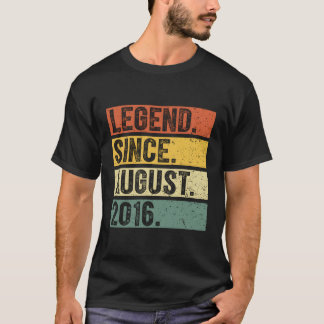7 Legend Since August 2016 7Th T-Shirt