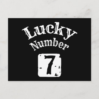 7 - Lucky Number 7 Luck Postcard