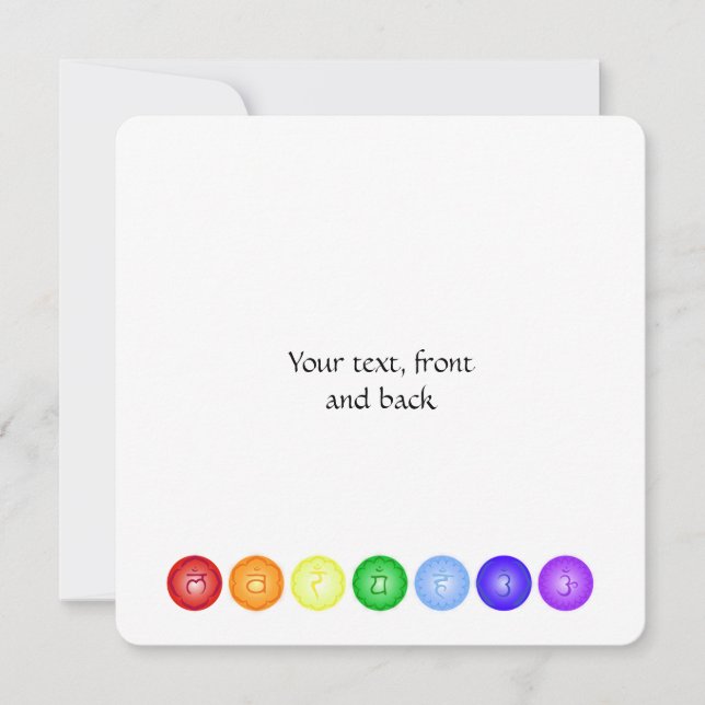 7 Main Chakras in a Circle Invitation (Front)