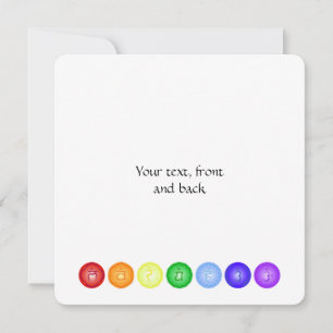 7 Main Chakras in a Circle Invitation
