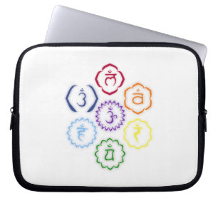 7 Main Chakras in a Circle Laptop Sleeve