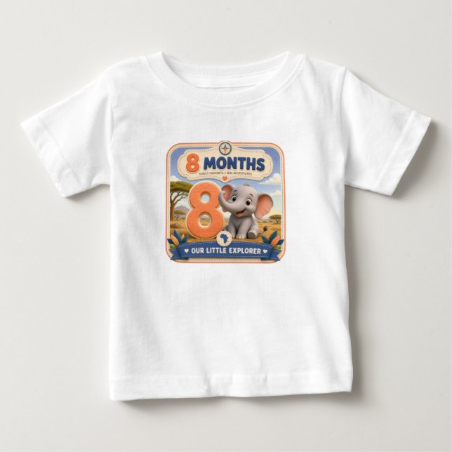 7 Months Baby Milestone Explorer T-Shirt (Front)